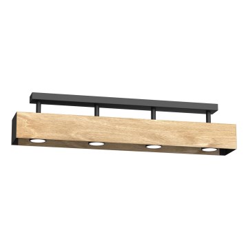 Полилей за повърхностен монтаж MAISON 4xGU10/8W/230V кафяв/дъб