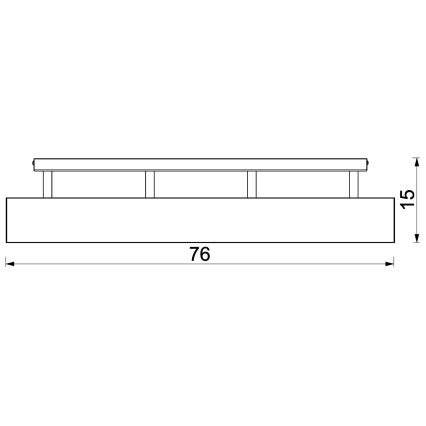 Полилей за повърхностен монтаж MAISON 4xGU10/8W/230V кафяв/дъб