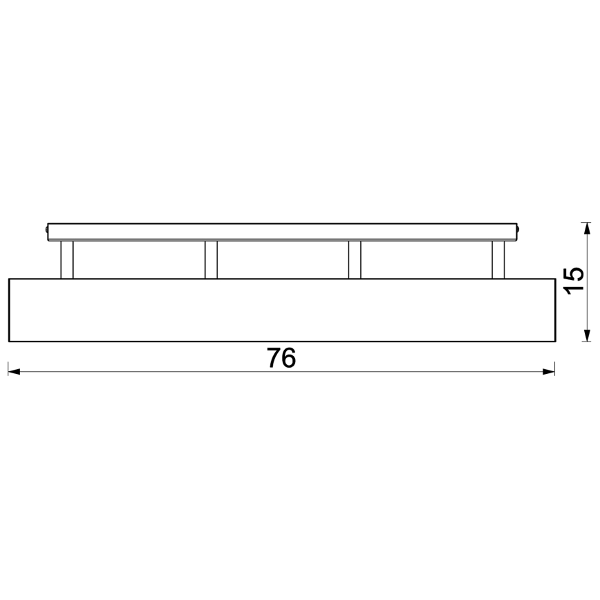 Полилей за повърхностен монтаж MAISON 4xGU10/8W/230V кафяв/дъб