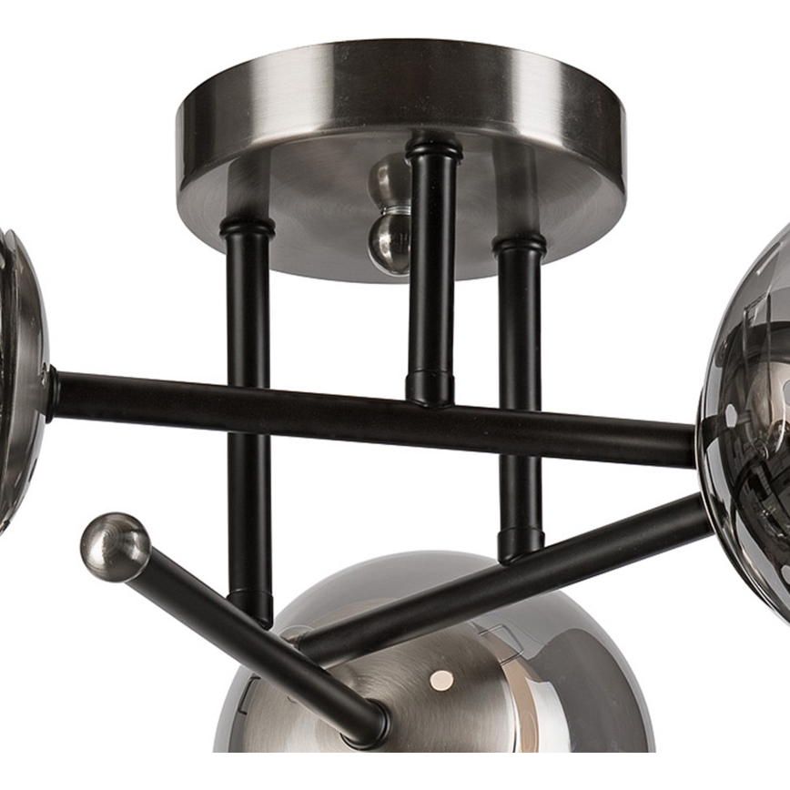 Полилей за повърхностен монтаж MALENA 3xE14/5W/230V черен/опушен