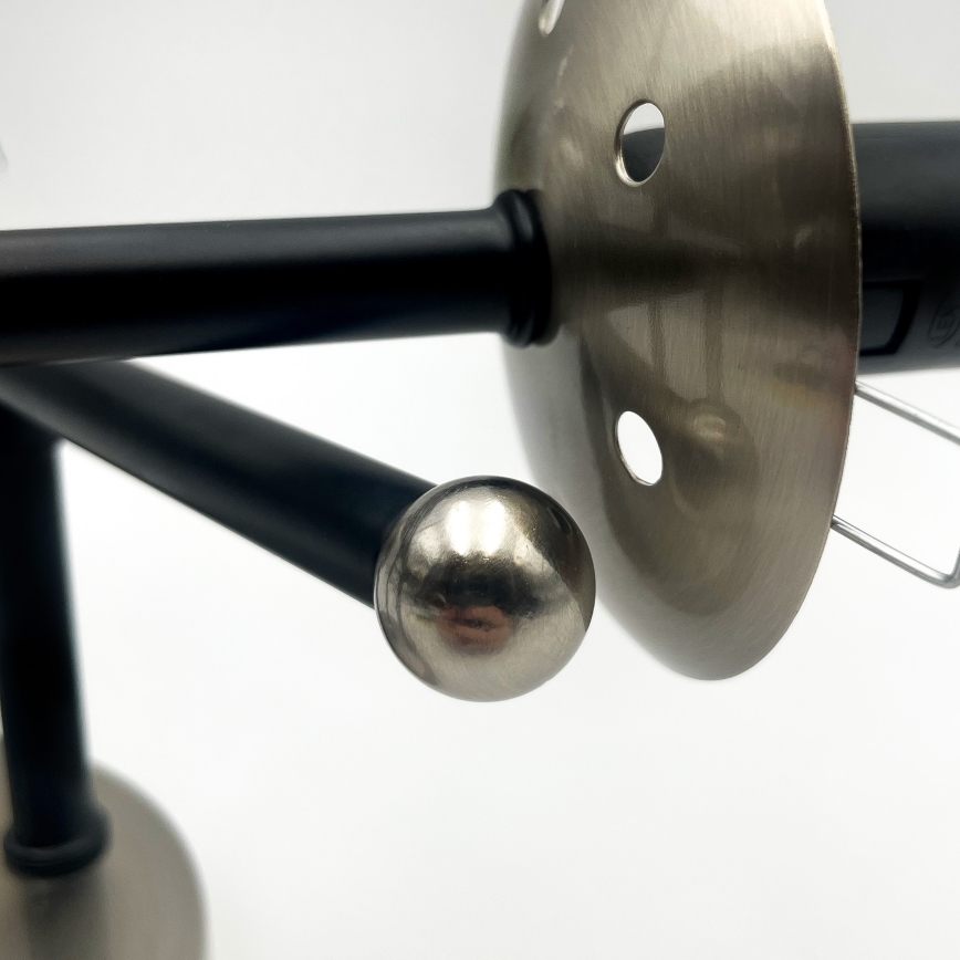 Полилей за повърхностен монтаж MALENA 3xE14/5W/230V черен/опушен