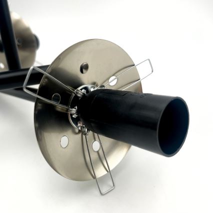 Полилей за повърхностен монтаж MALENA 3xE14/5W/230V черен/опушен