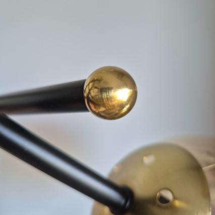 Полилей за повърхностен монтаж MALENA 3xE14/5W/230V златист/черен/опушен бежов