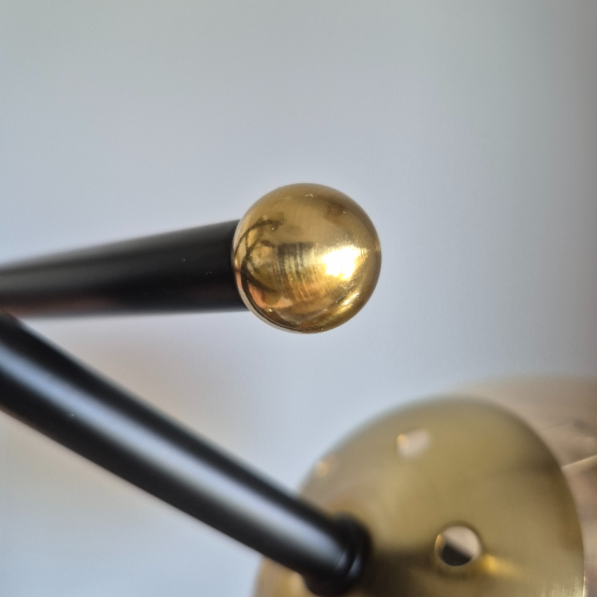 Полилей за повърхностен монтаж MALENA 3xE14/5W/230V златист/черен/опушен бежов