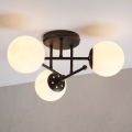 Полилей за повърхностен монтаж MALENA 3xE14/5W/230V кафяв/бял