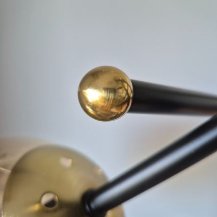 Полилей за повърхностен монтаж MALENA 6xE14/5W/230V златист/черен/опушен бежов