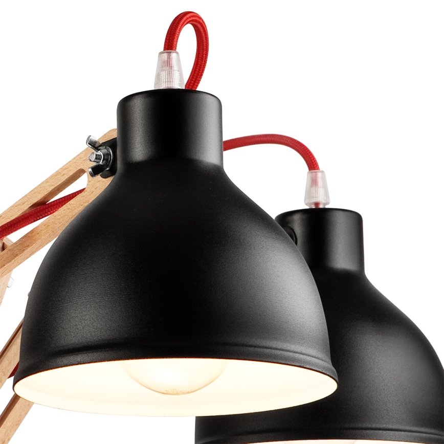 Полилей за повърхностен монтаж MARCELLO 5xE27/60W/230V бук - FSC сертифицирано