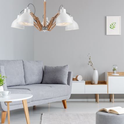 Полилей за повърхностен монтаж MARCELLO 5xE27/60W/230V - FSC сертифицирано