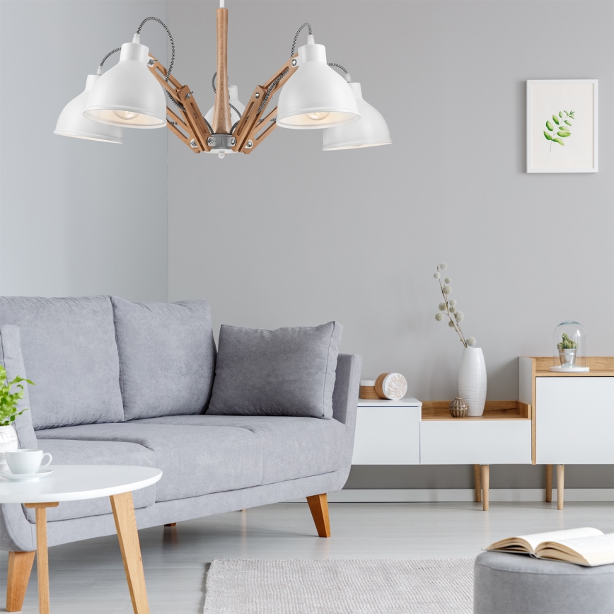 Полилей за повърхностен монтаж MARCELLO 5xE27/60W/230V - FSC сертифицирано