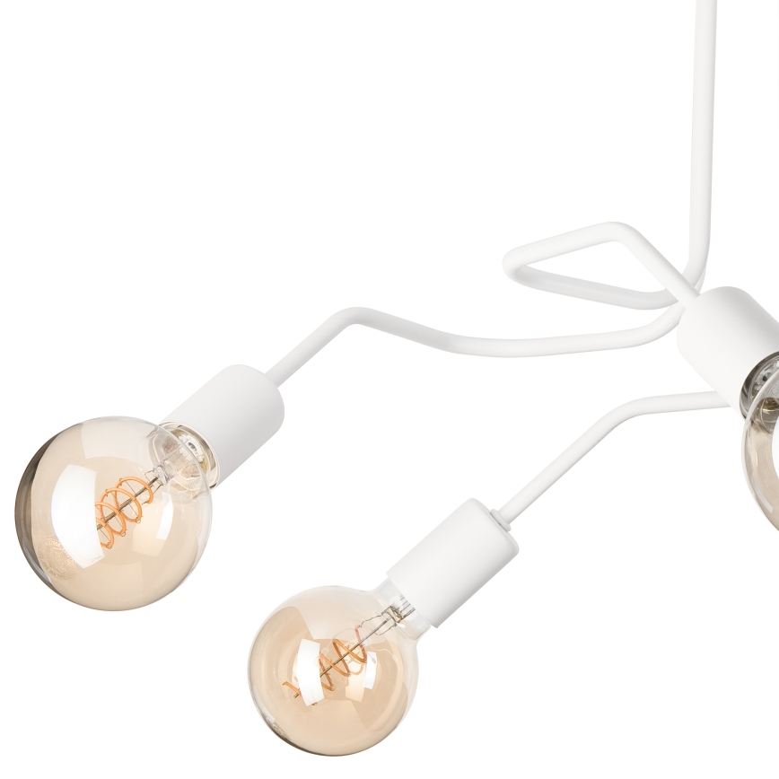 Полилей за повърхностен монтаж MATYLDA 5xE27/60W/230V бял