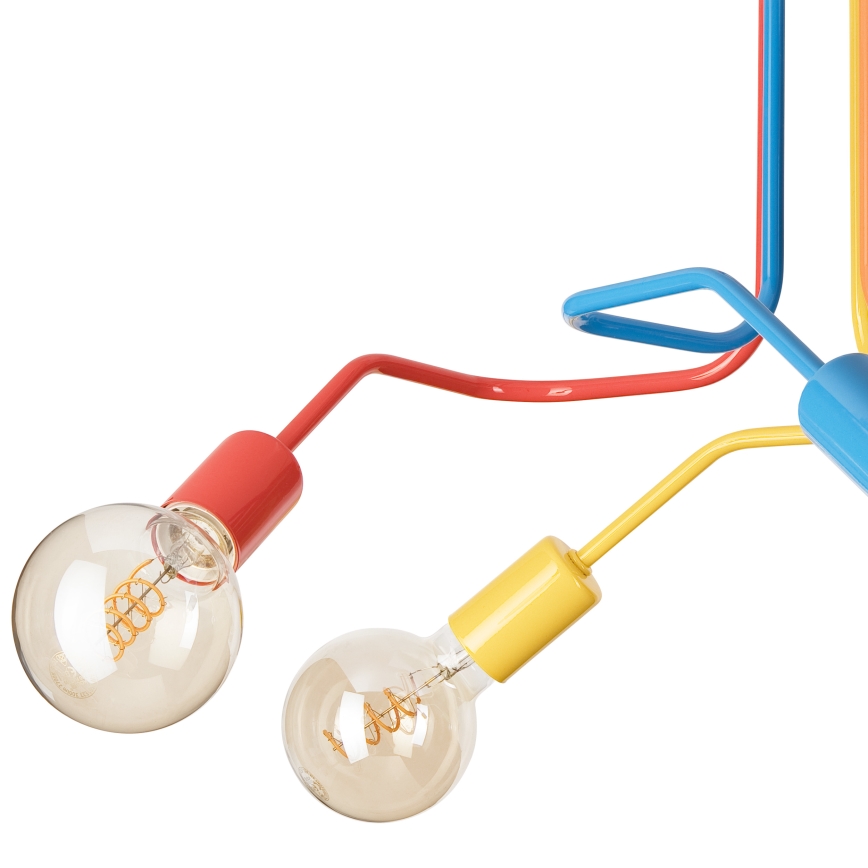 Полилей за повърхностен монтаж MATYLDA 5xE27/60W/230V цветен