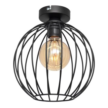 Полилей за повърхностен монтаж MERCURE 1xE27/15W/230V Ø 24 cм черен