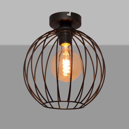 Полилей за повърхностен монтаж MERCURE 1xE27/15W/230V Ø 24 cм черен