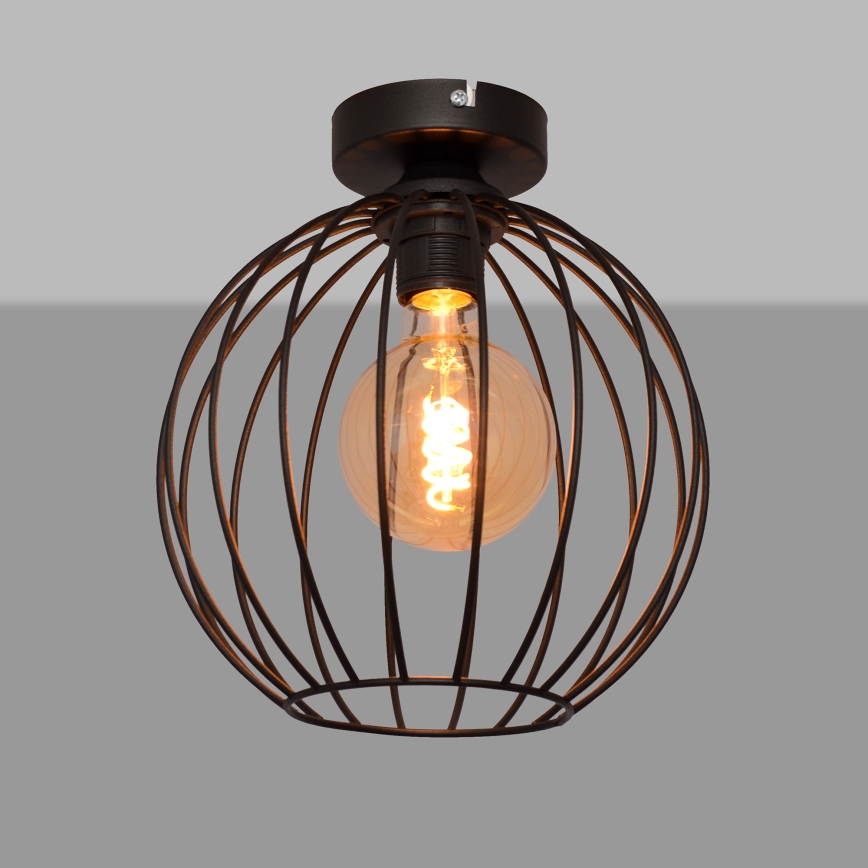 Полилей за повърхностен монтаж MERCURE 1xE27/15W/230V Ø 24 cм черен