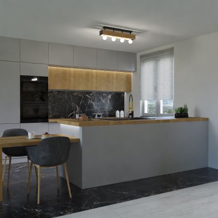 Полилей за повърхностен монтаж MILUZA 4xE27/15W/230V