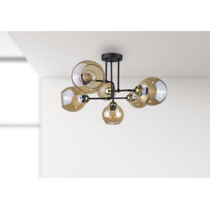 Полилей за повърхностен монтаж MONDE GOLD 6xE27/60W/230V