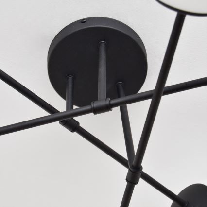 Полилей за повърхностен монтаж MOON 6xE27/15W/230V черен