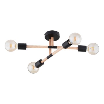 Полилей за повърхностен монтаж OTELLO 4xE27/15W/230V черен/бежов