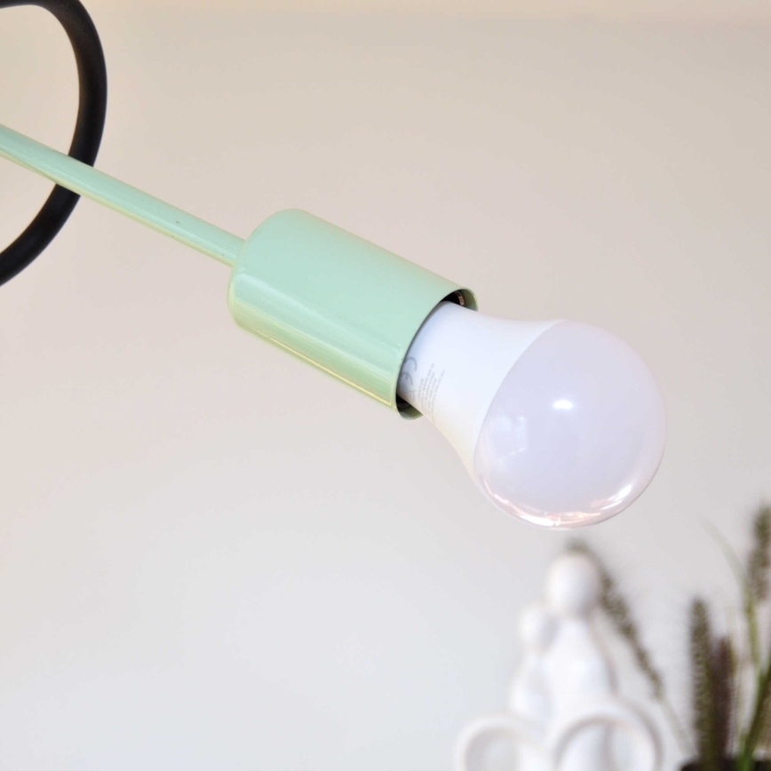 Полилей за повърхностен монтаж OXFORD 4xE27/15W/230V черен/зелен