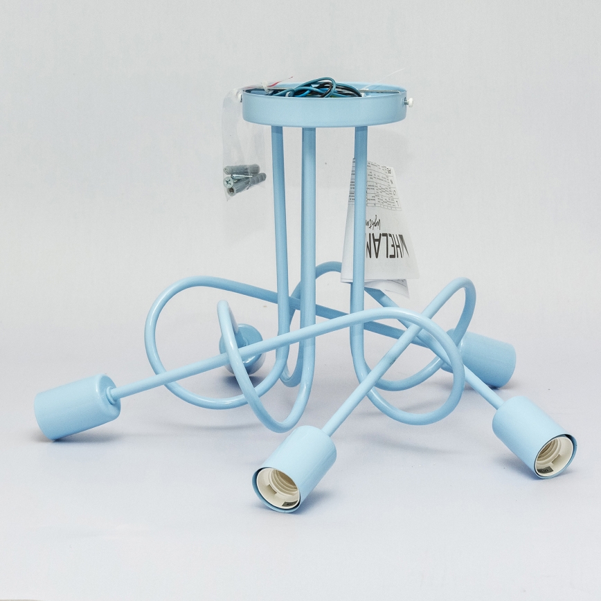 Полилей за повърхностен монтаж OXFORD 5xE27/15W/230V син