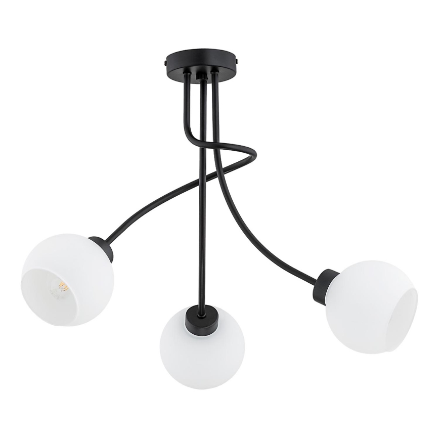 Полилей за повърхностен монтаж PLENA 3xE27/15W/230V черен