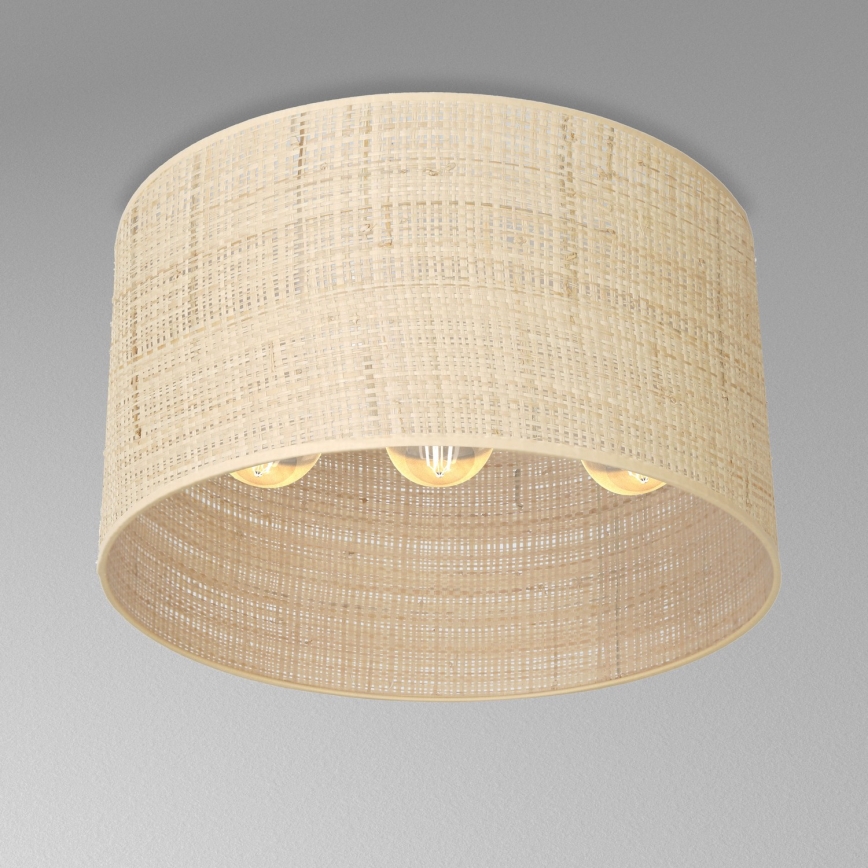 Полилей за повърхностен монтаж RATTAN 3xE27/60W/230V ратанов