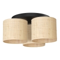 Полилей за повърхностен монтаж RATTAN 3xE27/60W/230V ратанов