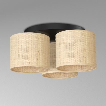 Полилей за повърхностен монтаж RATTAN 3xE27/60W/230V ратанов