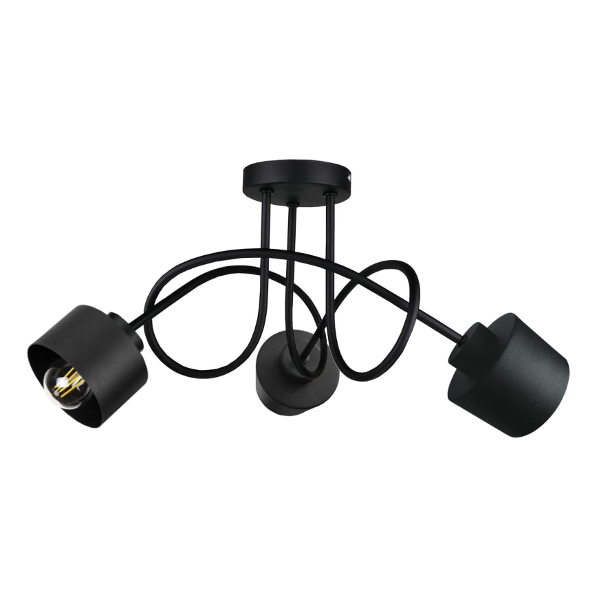 Полилей за повърхностен монтаж SIMPLY BLACK 3xE27/60W/230V