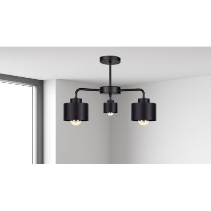 Полилей за повърхностен монтаж SIMPLY BLACK 3xE27/60W/230V