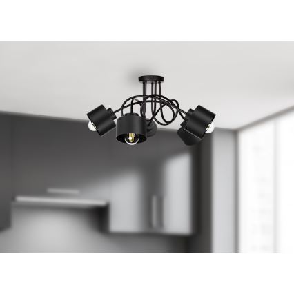 Полилей за повърхностен монтаж SIMPLY BLACK 5xE27/60W/230V