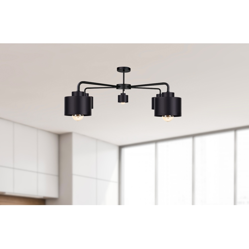 Полилей за повърхностен монтаж SIMPLY BLACK 5xE27/60W/230V