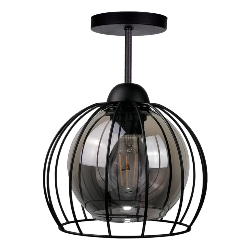 Полилей за повърхностен монтаж SOLO BLACK 1xE27/60W/230V черен/опушен