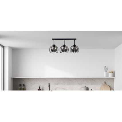 Полилей за повърхностен монтаж SOLO BLACK 3xE27/60W/230V