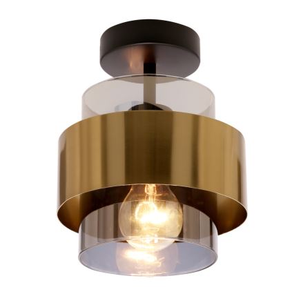 Полилей за повърхностен монтаж SPIEGA 1xE27/60W/230V златист/черен