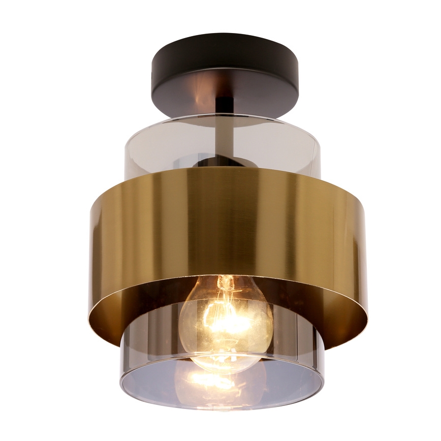 Полилей за повърхностен монтаж SPIEGA 1xE27/60W/230V златист/черен