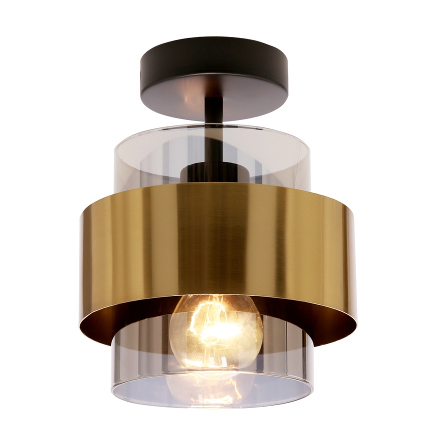 Полилей за повърхностен монтаж SPIEGA 1xE27/60W/230V златист/черен