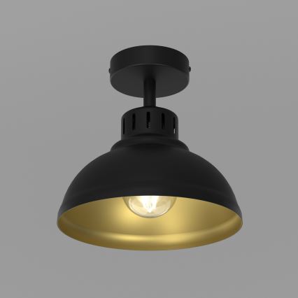 Полилей за повърхностен монтаж SVEN 1xE27/15W/230V черен/златист
