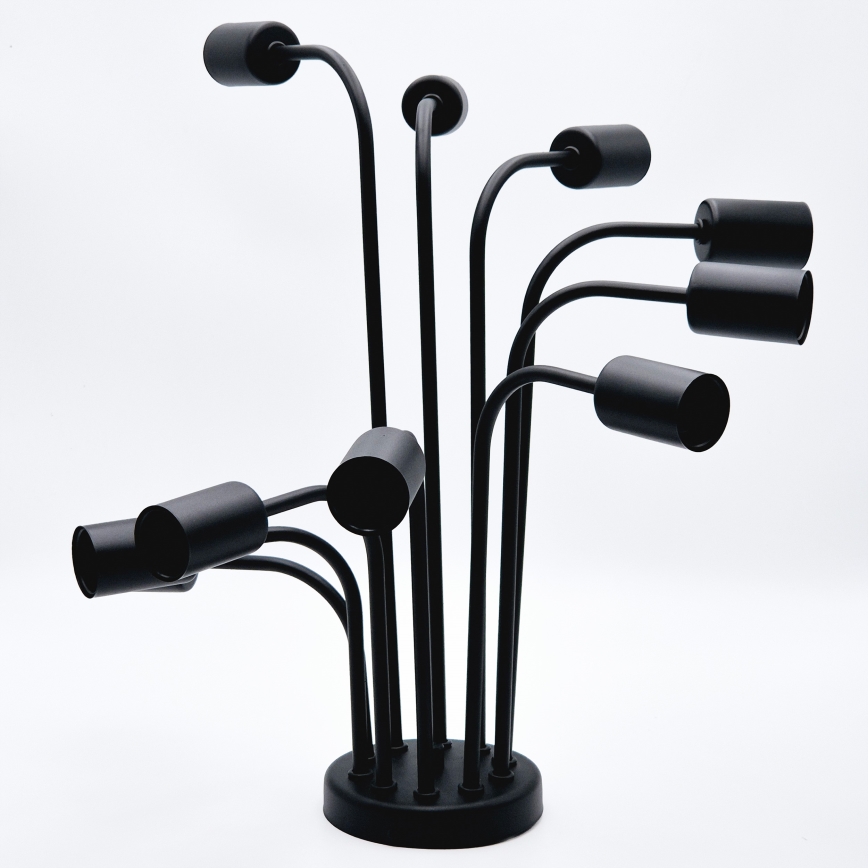 Полилей за повърхностен монтаж TRINITY 10xE27/15W/230V черен