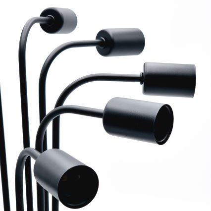 Полилей за повърхностен монтаж TRINITY 10xE27/15W/230V черен