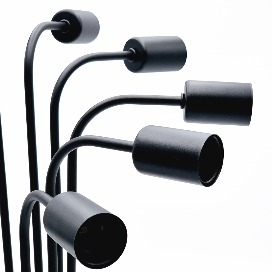 Полилей за повърхностен монтаж TRINITY 10xE27/15W/230V черен