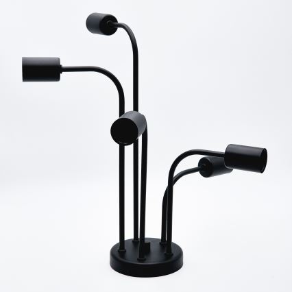 Полилей за повърхностен монтаж TRINITY 5xE27/15W/230V черен