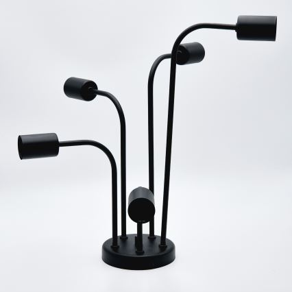 Полилей за повърхностен монтаж TRINITY 5xE27/15W/230V черен