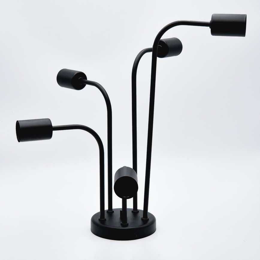 Полилей за повърхностен монтаж TRINITY 5xE27/15W/230V черен