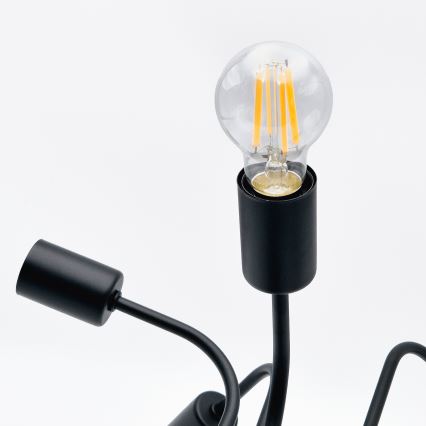 Полилей за повърхностен монтаж TRINITY 5xE27/15W/230V черен