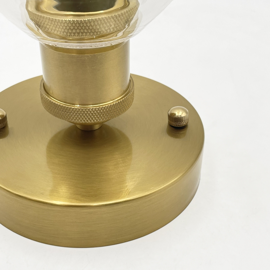 Полилей за повърхностен монтаж TRISH 1xE27/15W/230V, златист/прозрачен