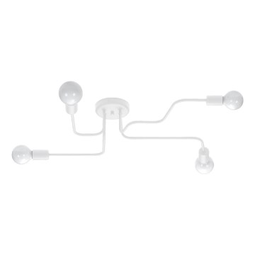 Полилей за повърхностен монтаж VECTOR 4xE27/15W/230V бял