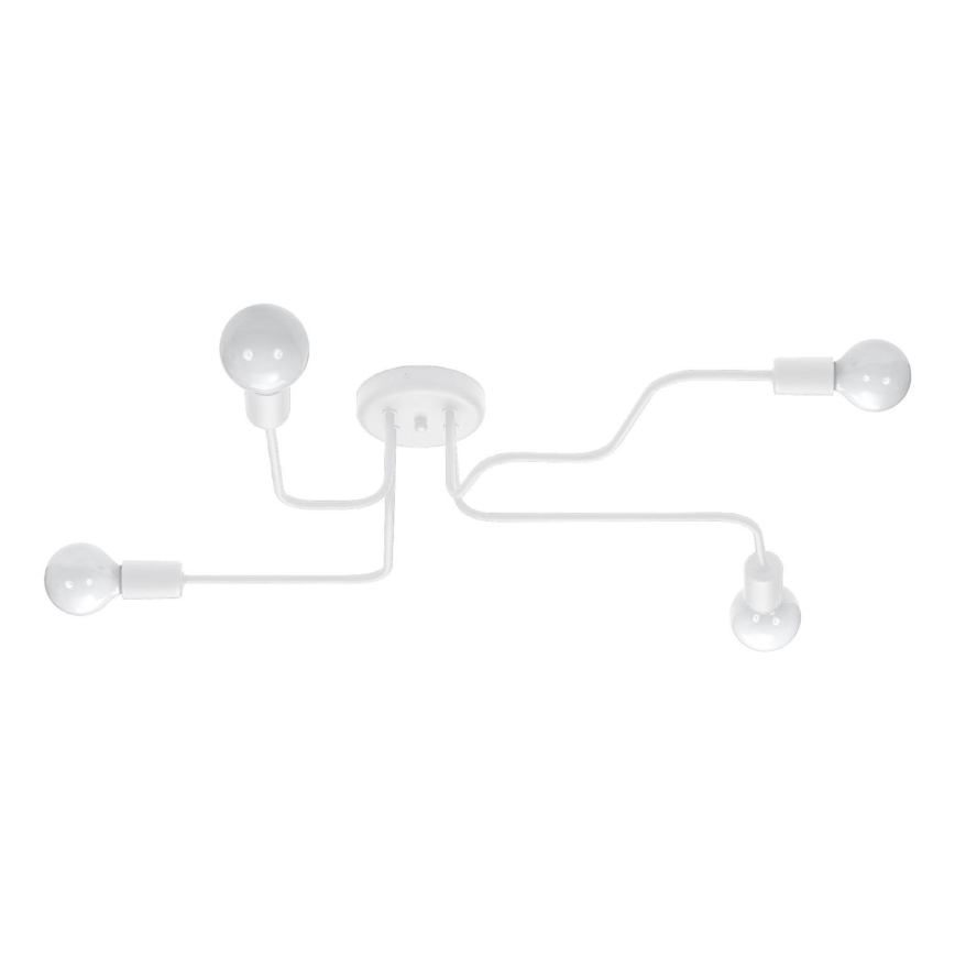 Полилей за повърхностен монтаж VECTOR 4xE27/15W/230V бял
