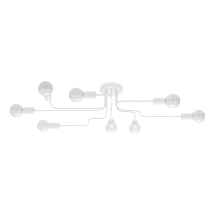 Полилей за повърхностен монтаж VECTOR 8xE27/15W/230V бял