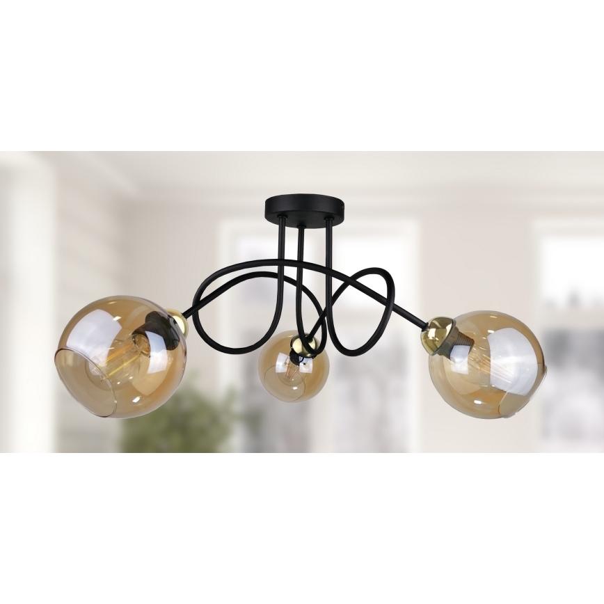Полилей за повърхностен монтаж VENUS GOLD 3xE27/60W/230V